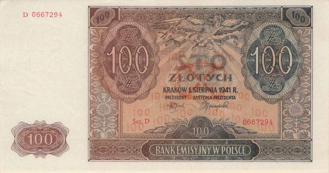 100 Zloty Polen p103 D 1941